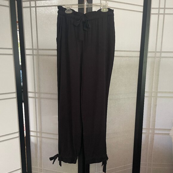 Lulus Draw String Casual Black Pants - Picture 2 of 7